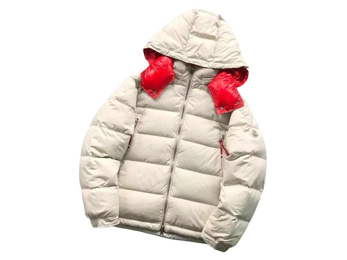 Moncler Poirier Down Jacket – Men's White/Red